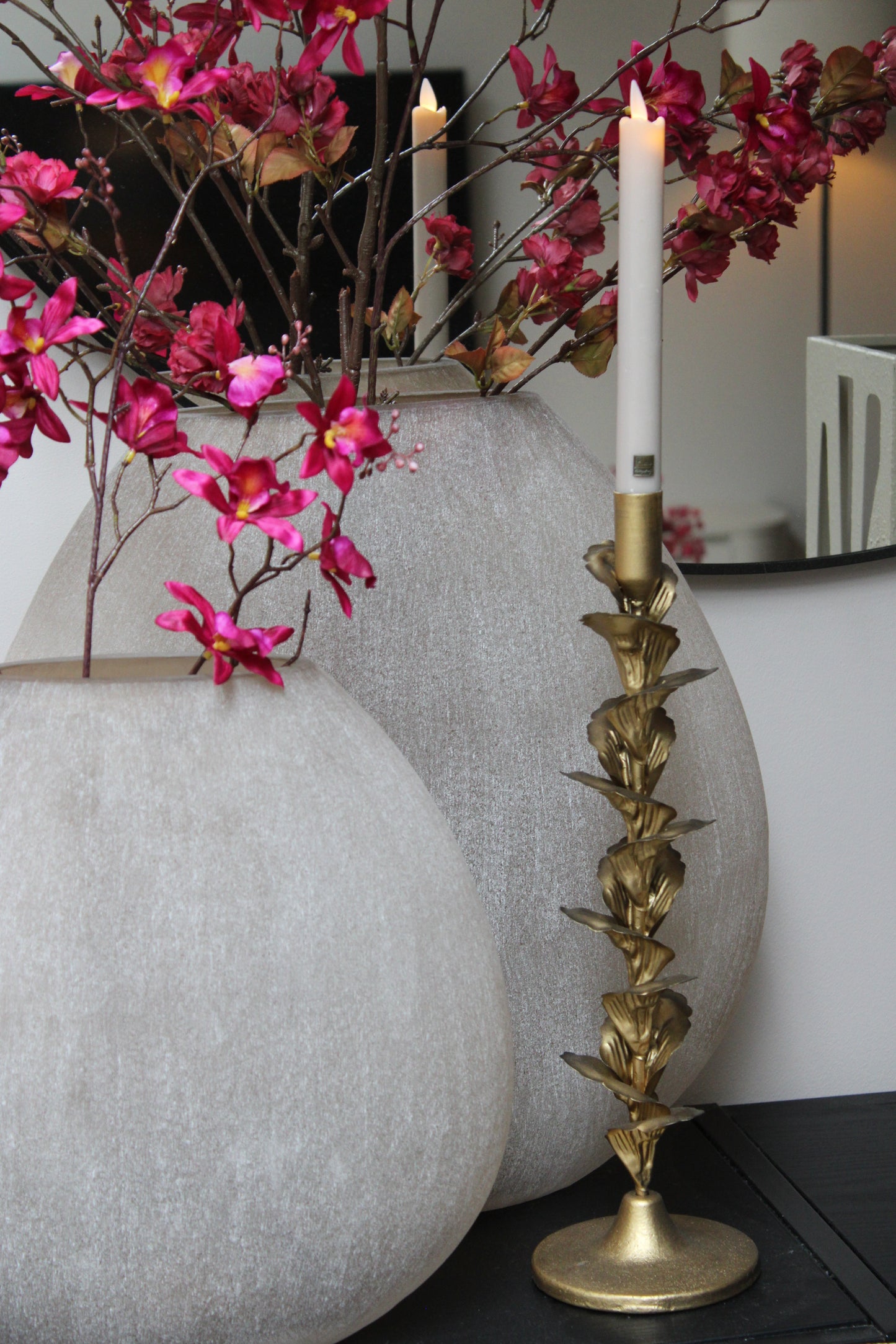 KANDELAAR  GOUD | BLADEREN | 40CM