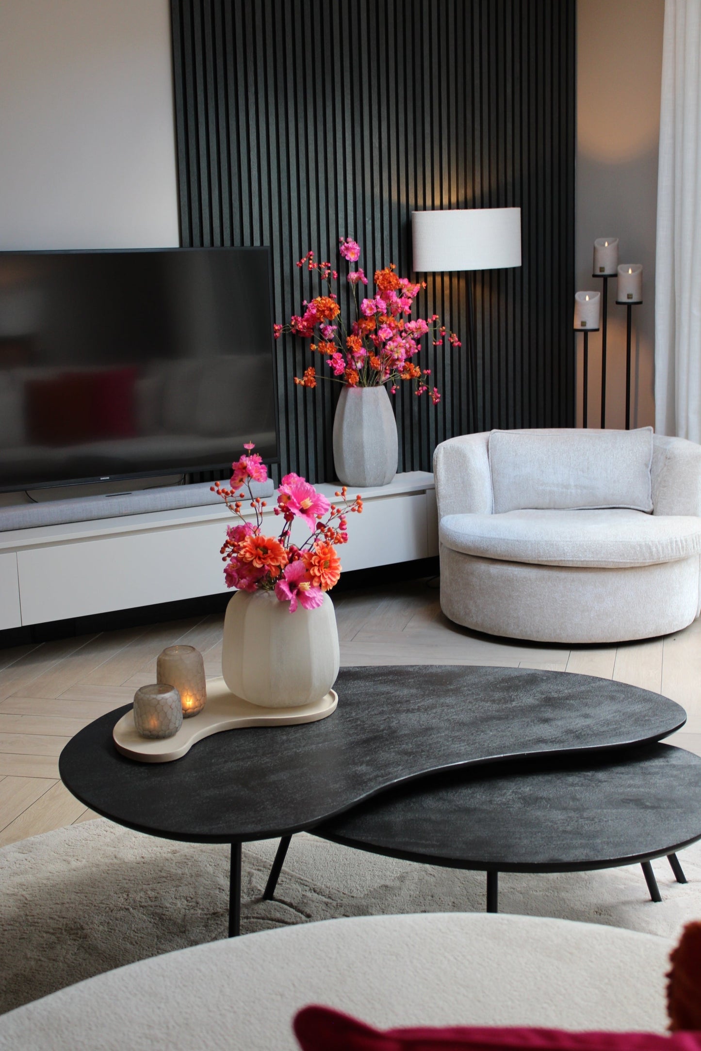 SALONTAFEL ORGANISCHE VORM | ZWART | SET VAN 2