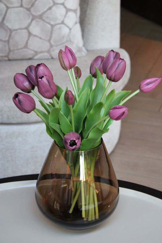BURGUNDY TULPEN | REAL TOUCH | 5 STUKS