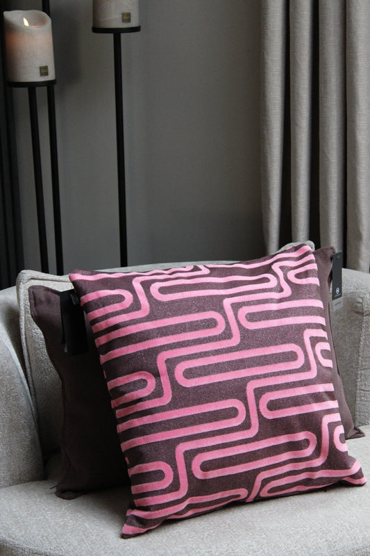 SIERKUSSEN ELRA | BURGUNDY/PINK | 45X45CM