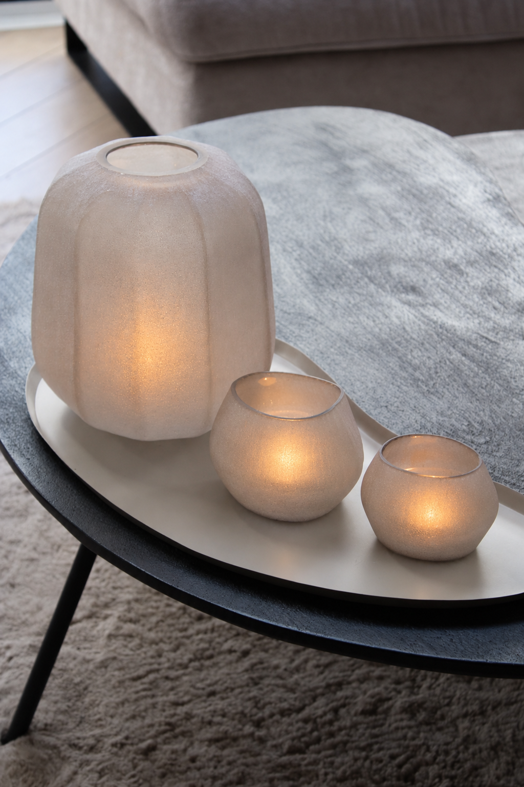 WAXINELICHTHOUDER | LUXE | LIGHT SMOKE