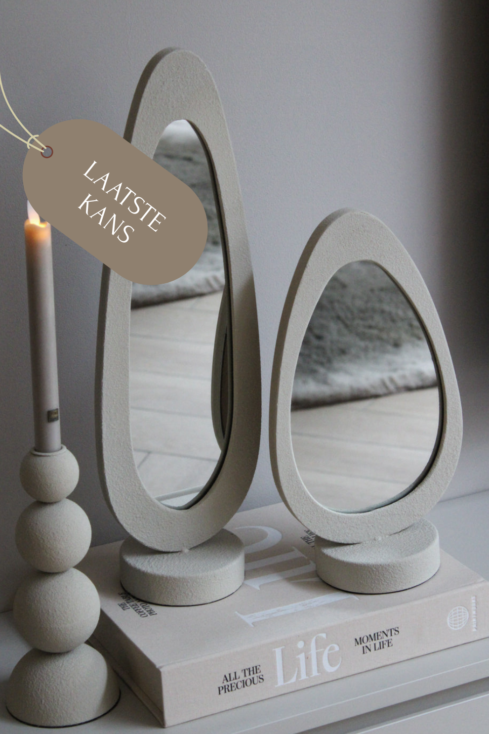 ORGANISCHE SPIEGEL | BEIGE | 2 FORMATEN