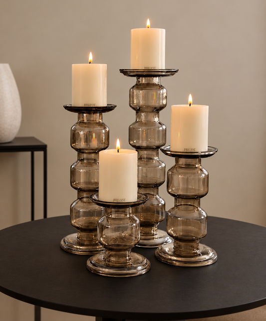 KANDELAAR LUSTER | TAUPE |   4 FORMATEN