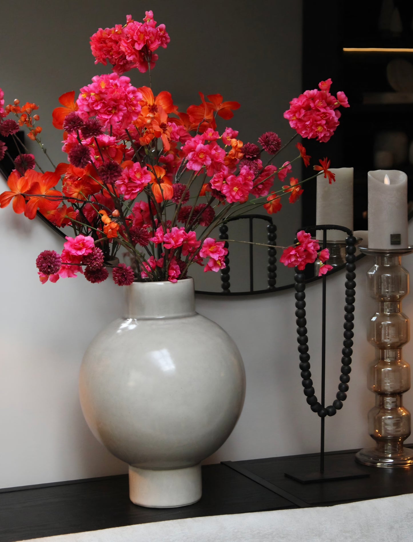 ZIJDEBOEKET FIEN | FUCHIA/ORANJE