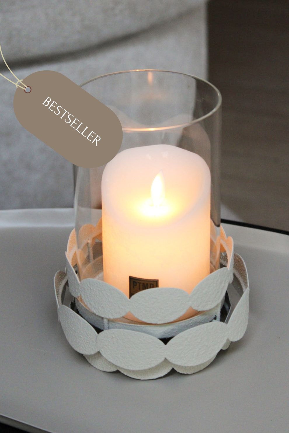 LEYU WINDLICHT | BEIGE | 19CM