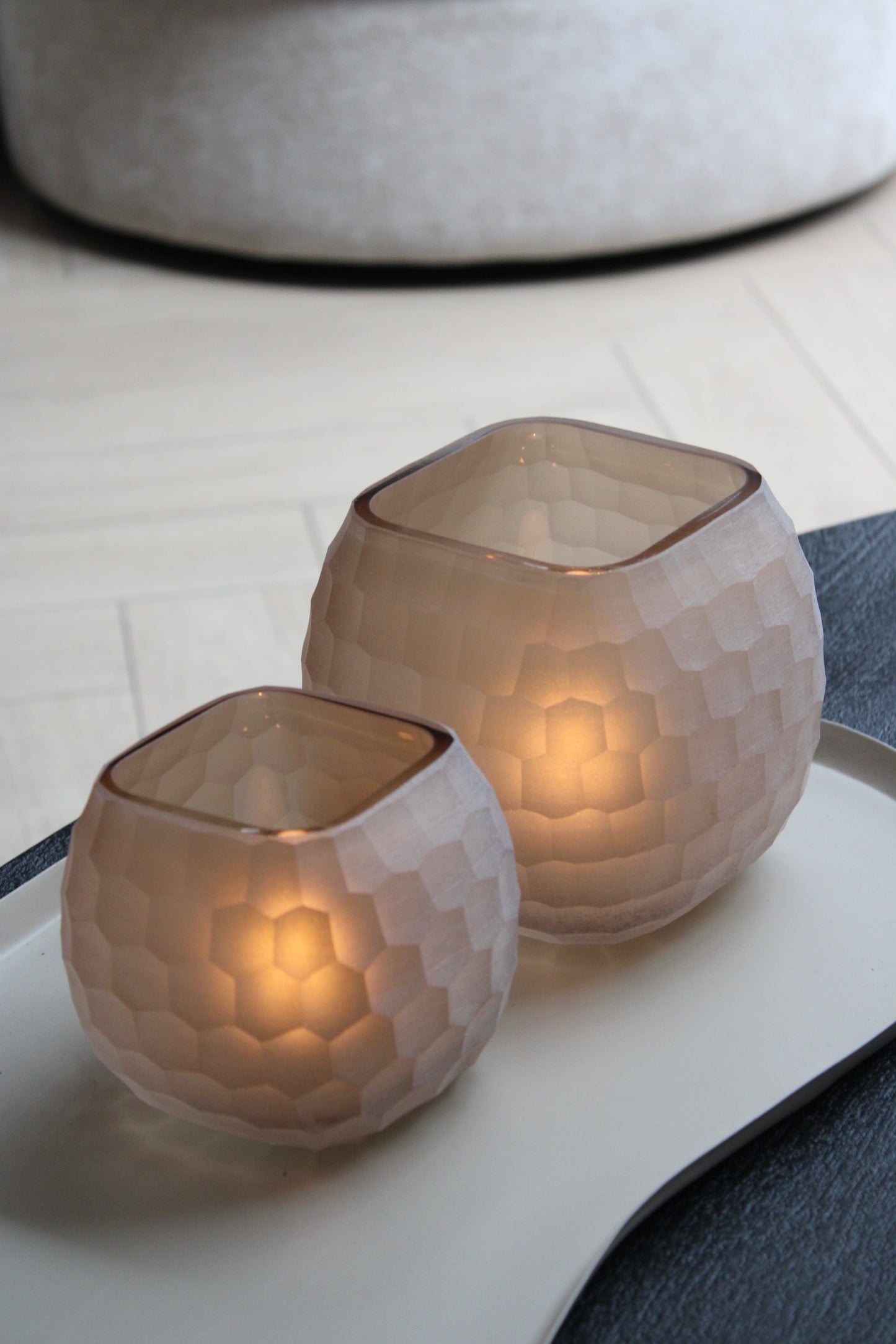TEALIGHT BEIGE | AMARIA | HONEYCOMB | PTMD