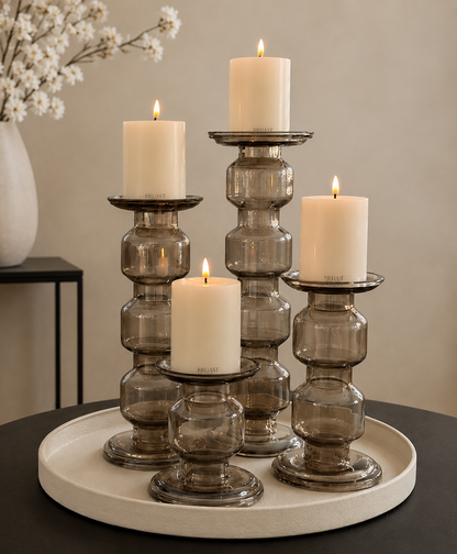 KANDELAAR LUSTER | TAUPE |   4 FORMATEN