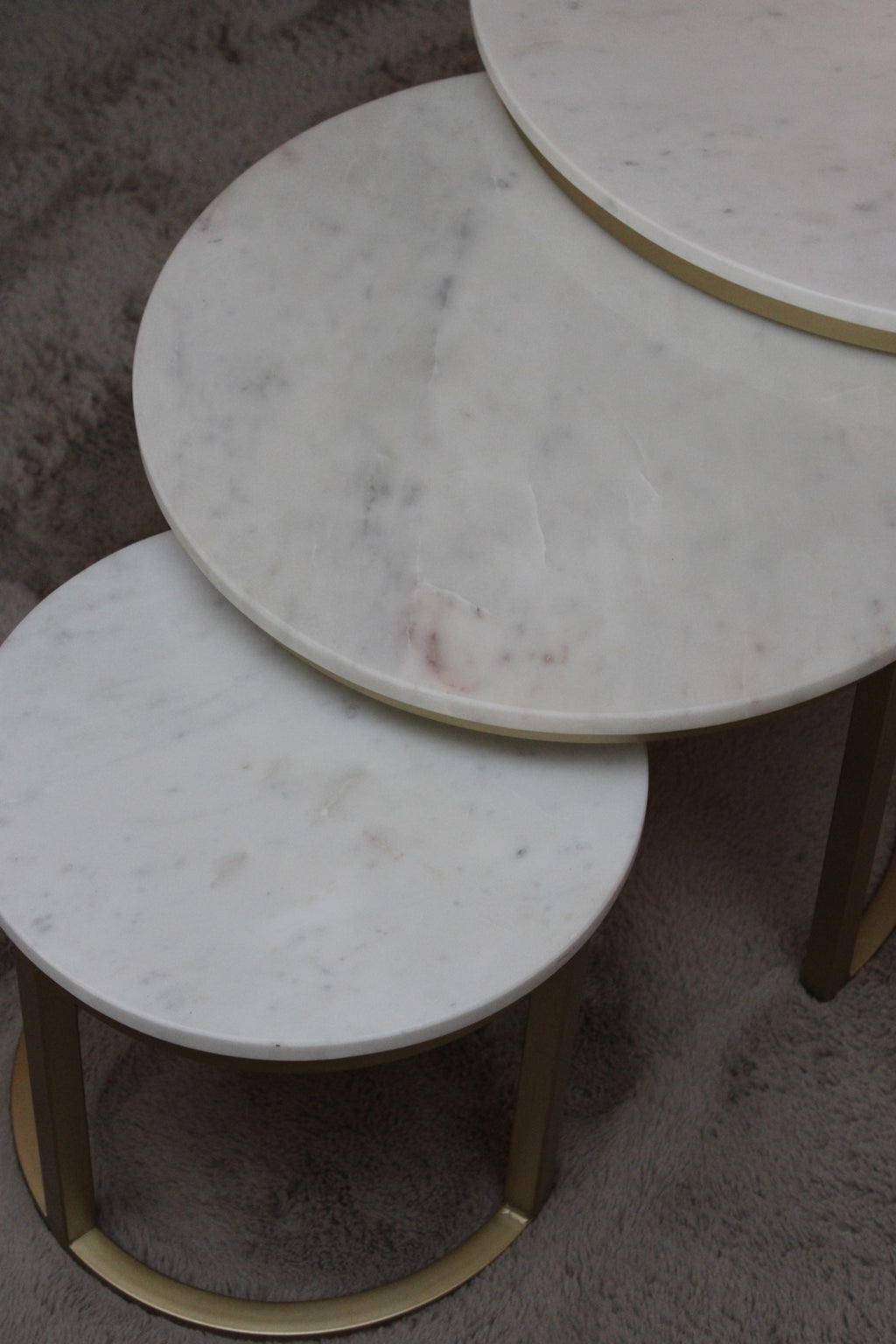 MARMEREN SALONTAFEL | ROND | SET VAN 3