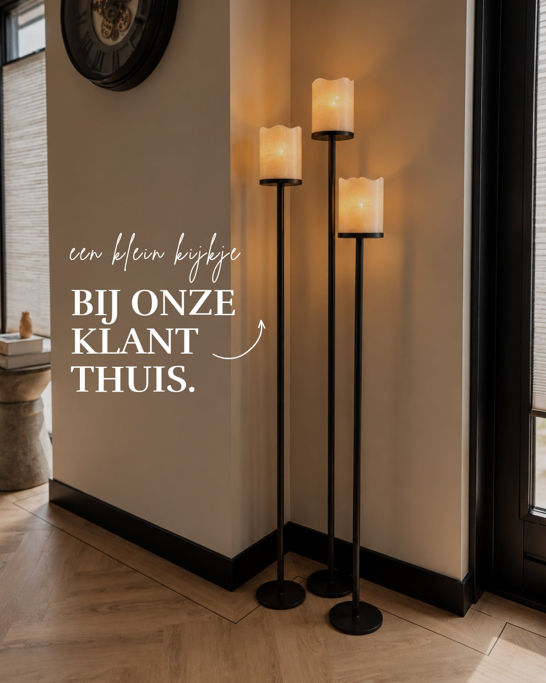 VLOERKANDELAREN | ZWART | SET VAN 3
