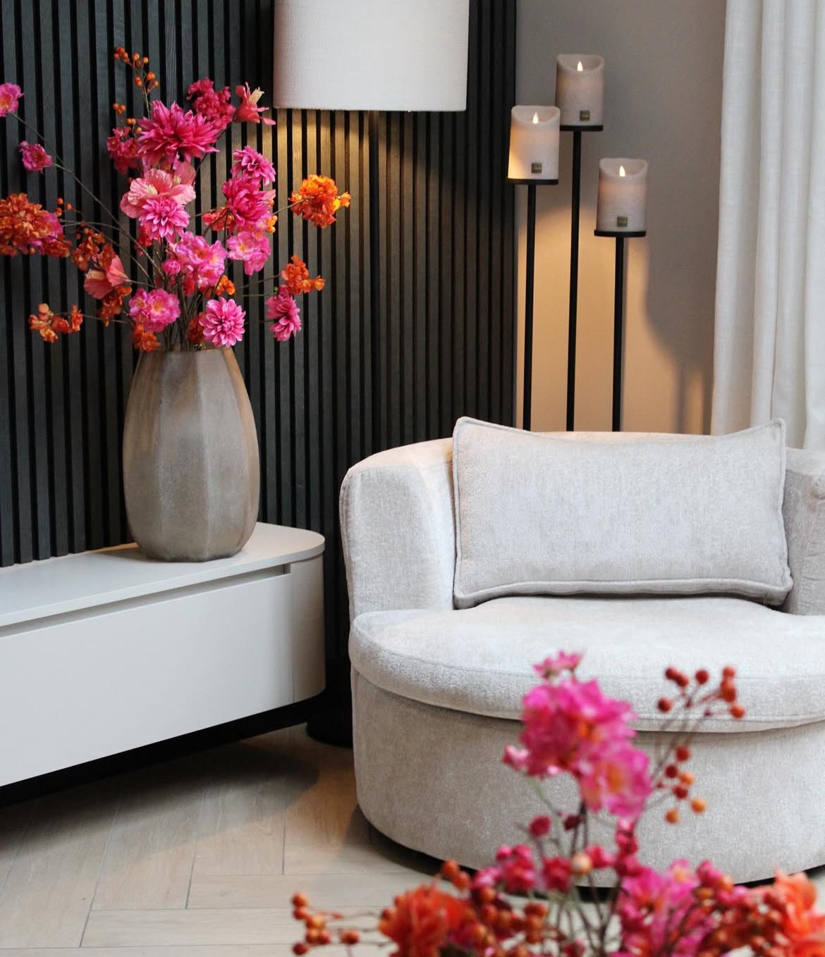 VLOERKANDELAREN | ZWART | SET VAN 3