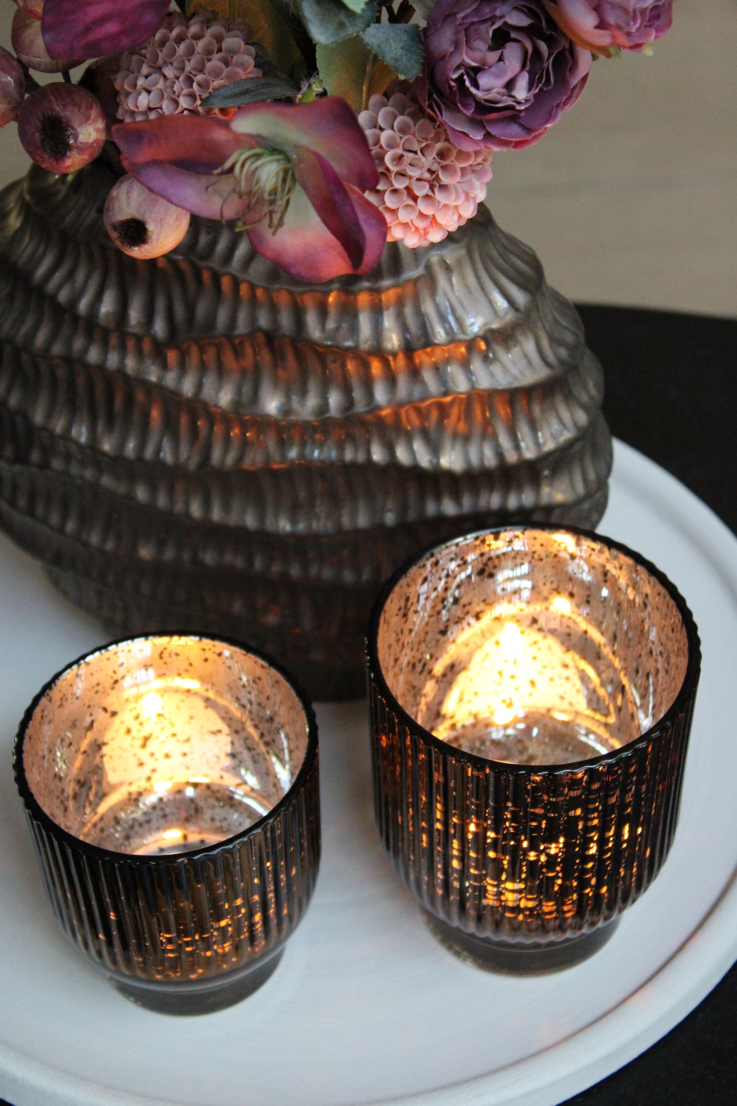 WAXINELICHTHOUDER | BRONS | 2 FORMATEN